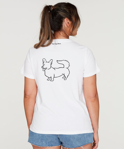Corgi Mum Illustration: Classic T-Shirt - The Dog Mum