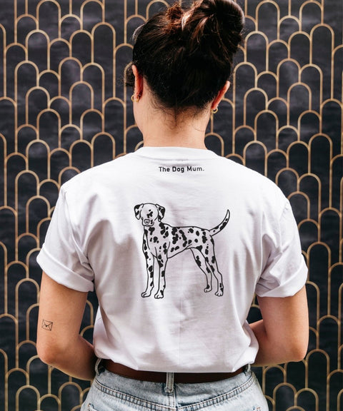 Dalmatian Mum Illustration: Unisex T-Shirt - The Dog Mum