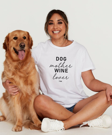 Dog Mother Wine Lover Classic T-Shirt - The Dog Mum