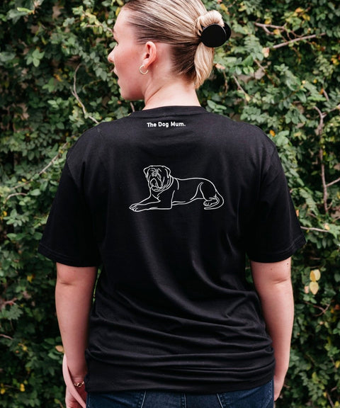 Dogue De Bordeaux Mum Illustration: Unisex T-Shirt - The Dog Mum