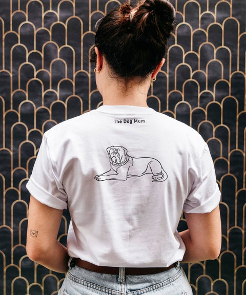 Dogue De Bordeaux Mum Illustration: Unisex T-Shirt - The Dog Mum