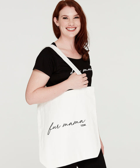 Fur Mama (Cursive) Luxe Tote Bag - The Dog Mum