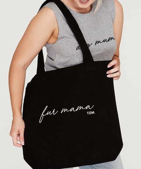 Fur Mama (Cursive) Luxe Tote Bag - The Dog Mum