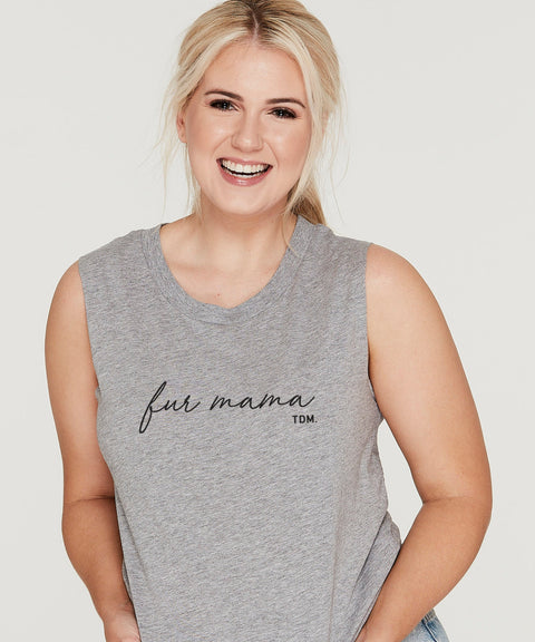 Fur Mama (Cursive) Tank - The Dog Mum