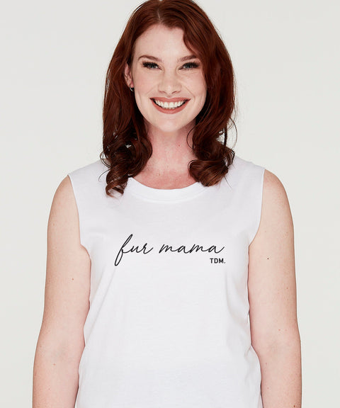 Fur Mama (Cursive) Tank - The Dog Mum