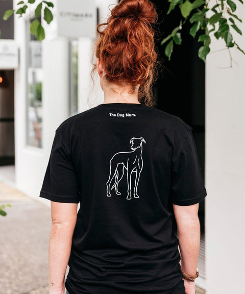 Greyhound Mum Illustration: Unisex T-Shirt - The Dog Mum