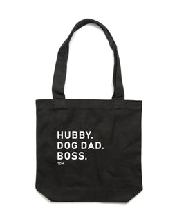 Hubby. Dog Dad. Boss. Luxe Tote Bag - The Dog Mum