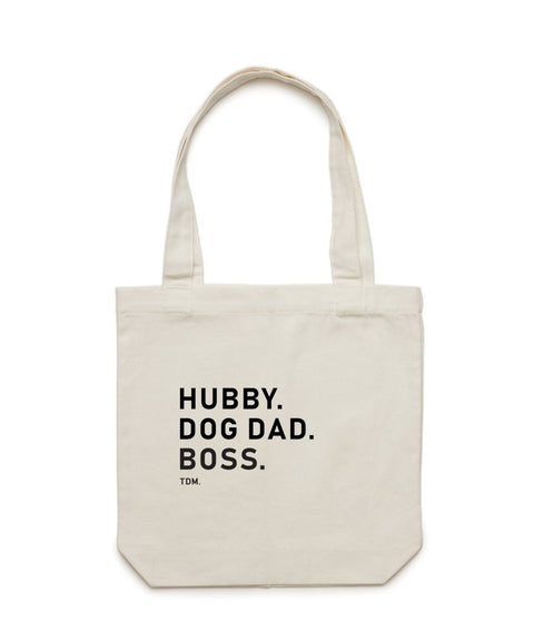 Hubby. Dog Dad. Boss. Luxe Tote Bag - The Dog Mum