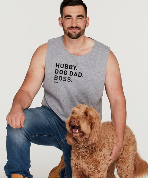 Hubby. Dog Dad. Boss. Mens Tank - The Dog Mum