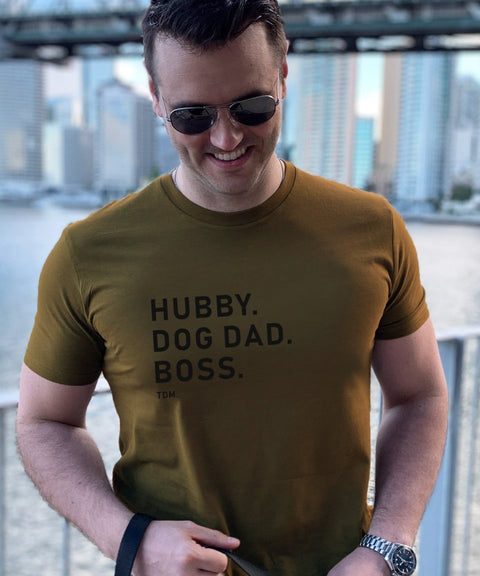 Hubby. Dog Dad. Boss. T-Shirt - The Dog Mum