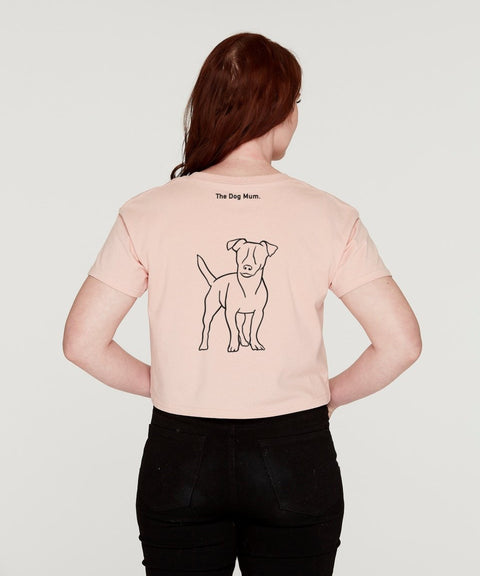 Jack Russell Mum Illustration: Crop T-Shirt - The Dog Mum