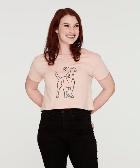 Jack Russell Mum Illustration: Crop T-Shirt - The Dog Mum
