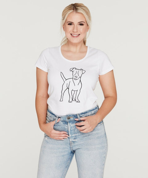Jack Russell Mum Illustration: Scoop T-Shirt - The Dog Mum