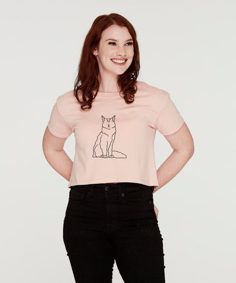 Maine Coon Mum Illustration: Crop T-Shirt - The Dog Mum
