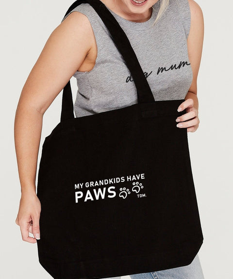 My Grandkids Have Paws Luxe Tote Bag - The Dog Mum