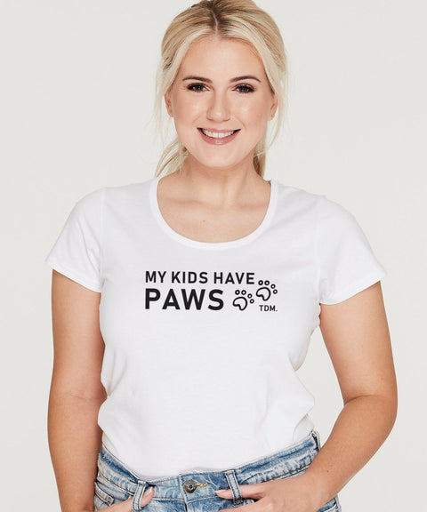 My Kids Have Paws Scoop T-Shirt - The Dog Mum