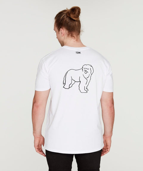 Old English Sheepdog Dad Illustration: T-Shirt - The Dog Mum