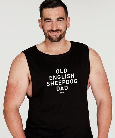 Old English Sheepdog Dad Illustration: Tank - The Dog Mum