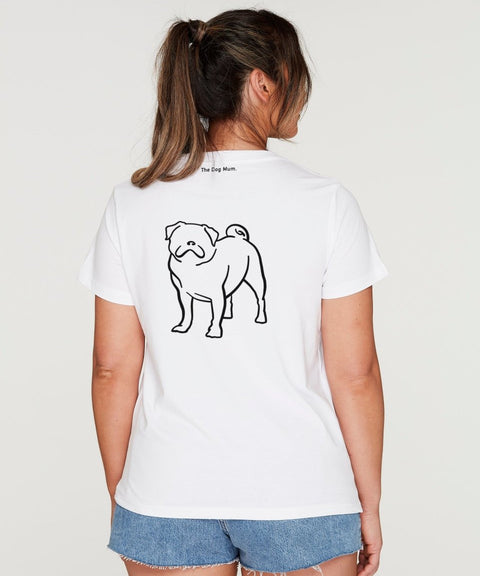Pug Mum Illustration: Classic T-Shirt - The Dog Mum