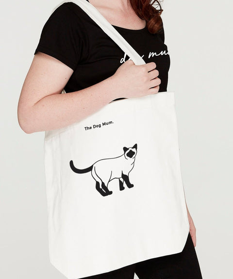 Siamese Illustration: Luxe Tote Bag - The Dog Mum