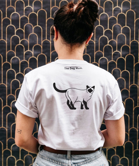 Siamese Mum Illustration: Unisex T-Shirt - The Dog Mum