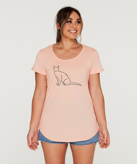 Tabby Cat Mum Illustration: Scoop T-Shirt - The Dog Mum