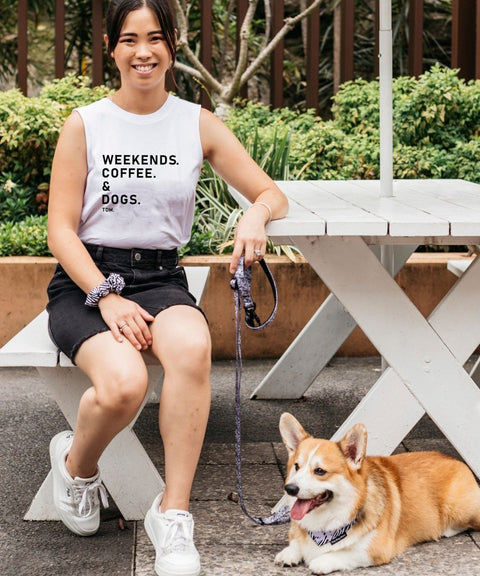 Weekends. [Fave Thing]. & Dogs. Ladies Tank - The Dog Mum