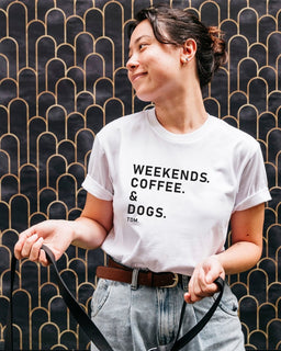 Weekends. [Fave Thing]. & Dogs. Unisex T-Shirt - The Dog Mum