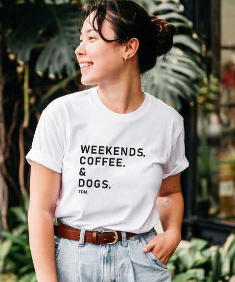 Weekends. [Fave Thing]. & Dogs. Unisex T-Shirt - The Dog Mum