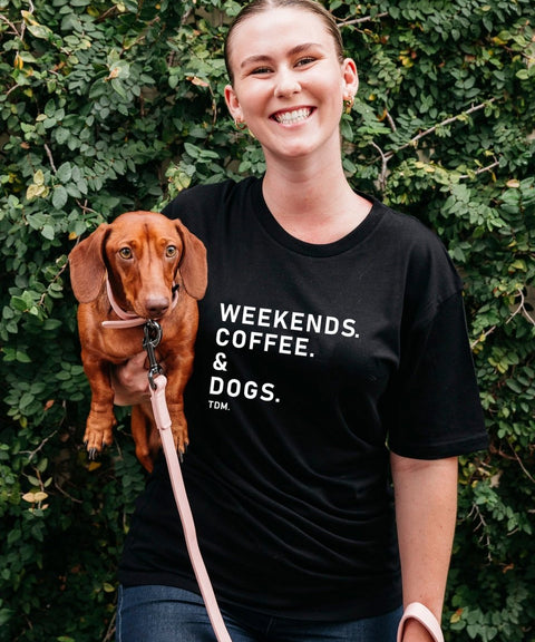 Weekends. [Fave Thing]. & Dogs. Unisex T-Shirt - The Dog Mum