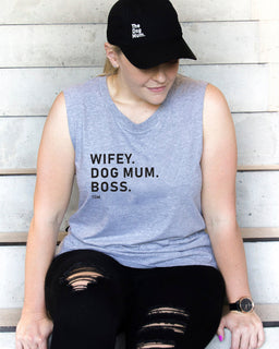 Wifey. Dog Mum. Boss. Ladies Tank - The Dog Mum