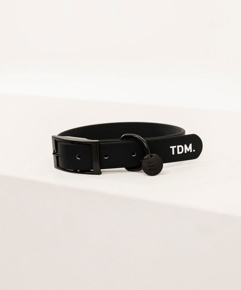 Walk Kit Black: Collar + Leash + Bag Holder - The Dog Mum