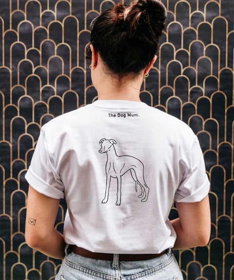 Whippet Mum Illustration: Unisex T-Shirt - The Dog Mum