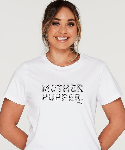 CLEARANCE - Wild One Zebra: Motherpupper Classic T-Shirt - The Dog Mum