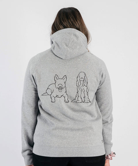 Choose Your Double Breed Illustration: Women's Zip Hoodie - The Dog Mum