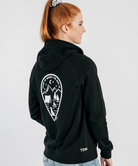 Home Is Where The Dog Is: Women's Zip Hoodie - The Dog Mum